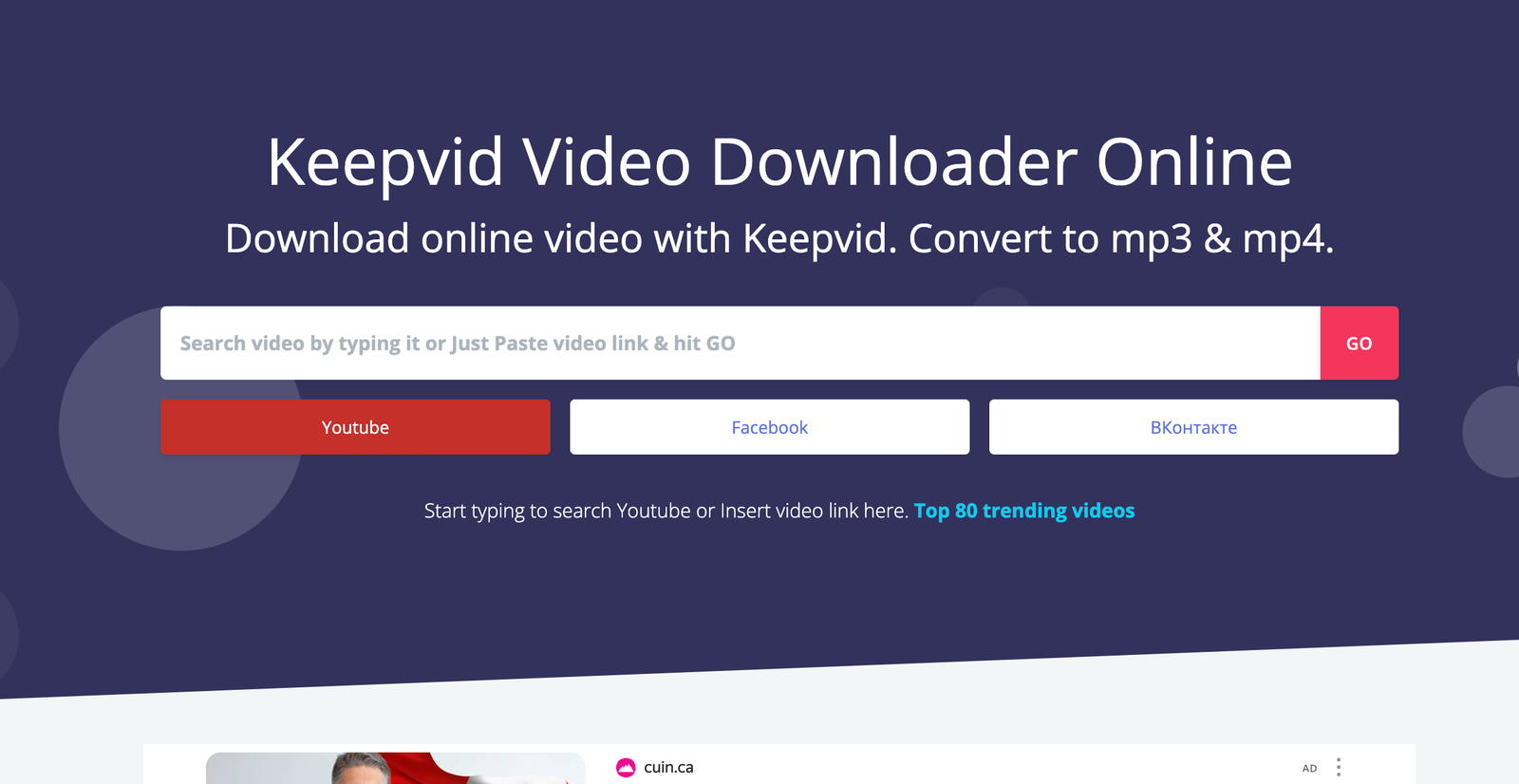 Télécharger vidéo linkedin avec Keepvid